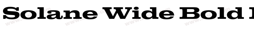 Solane Wide Bold Bol字体转换